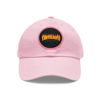 Dad Hat with Leather Patch (Round)