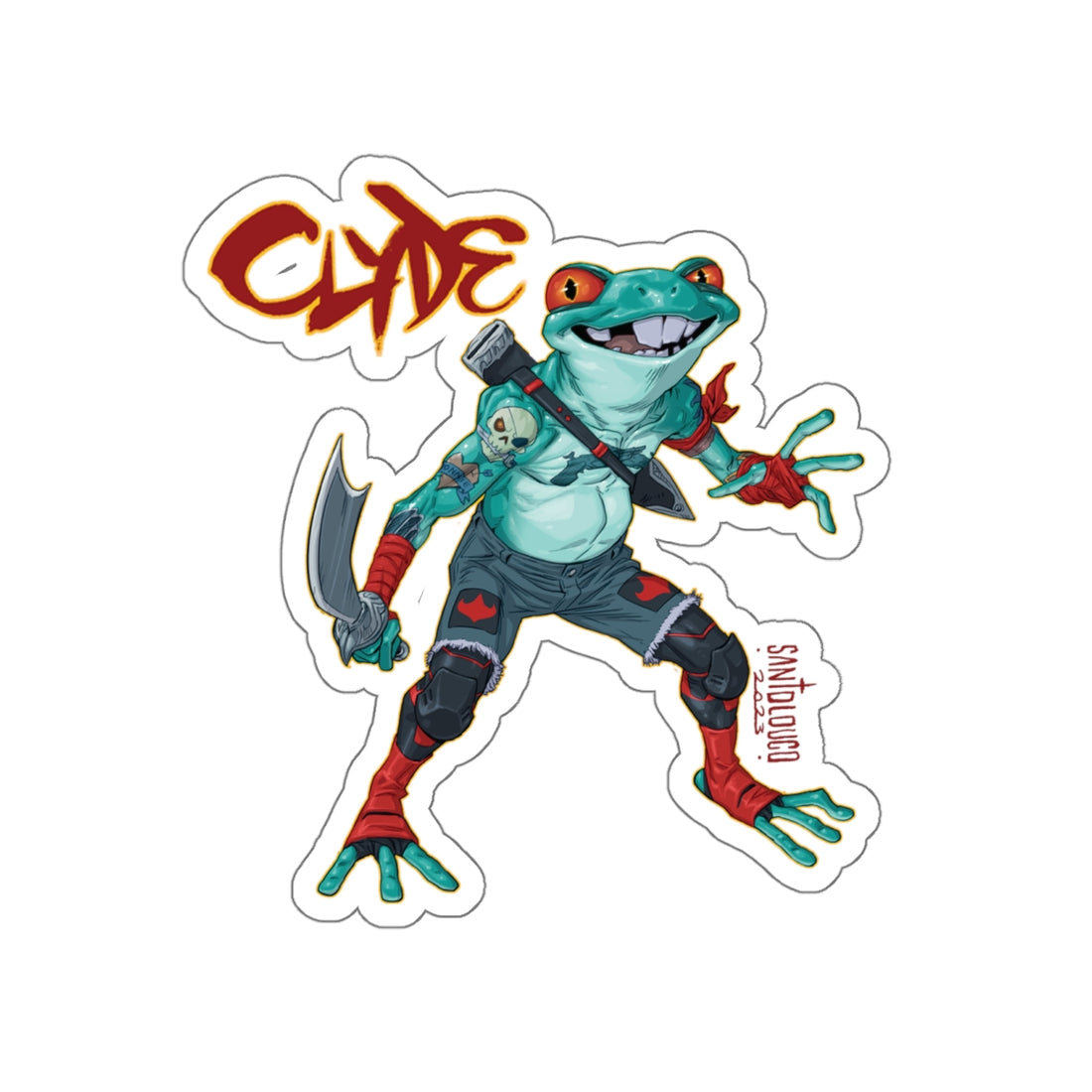 Clyde - 4&quot;x4&quot; Sticker