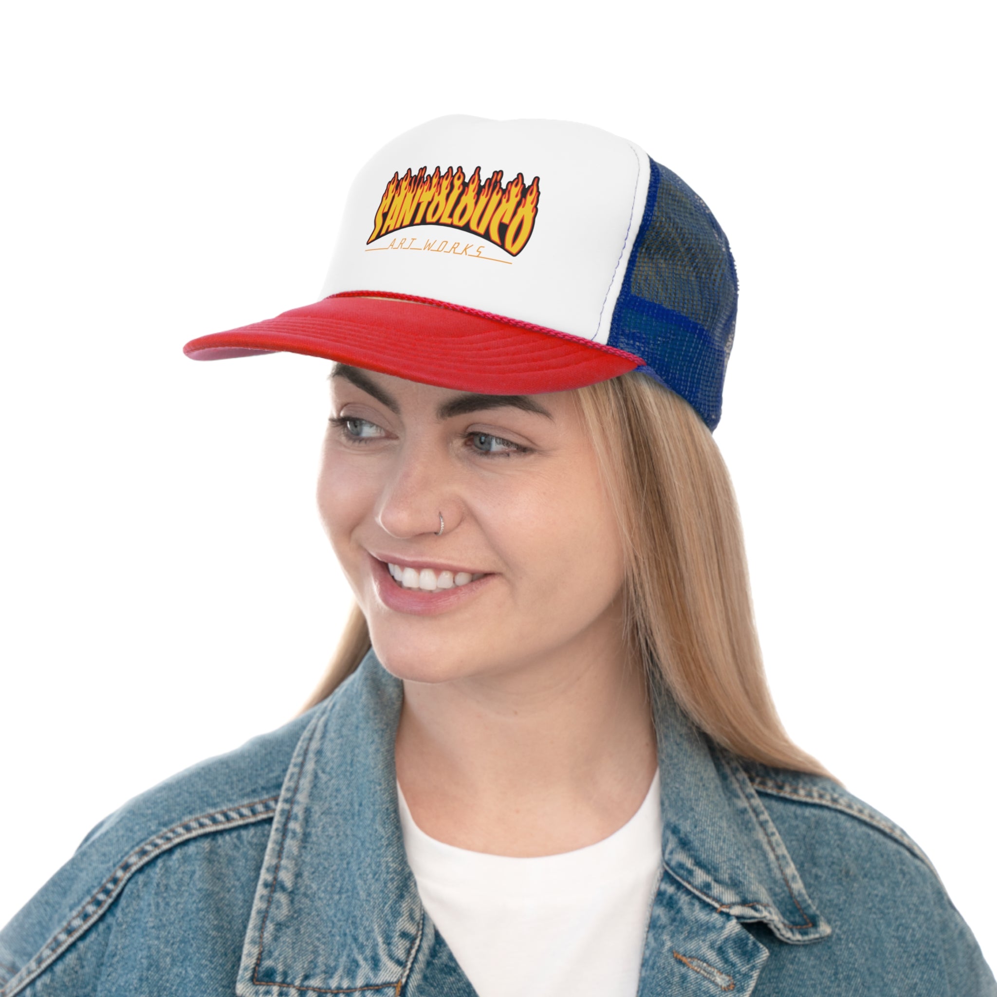 Trucker Cap - Santolouco On Fire (Red and Blue)