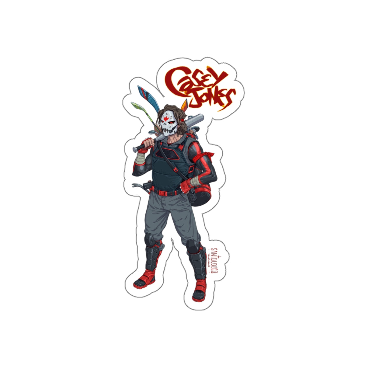 Casey Jones - 5&quot;x 3&quot; Sticker