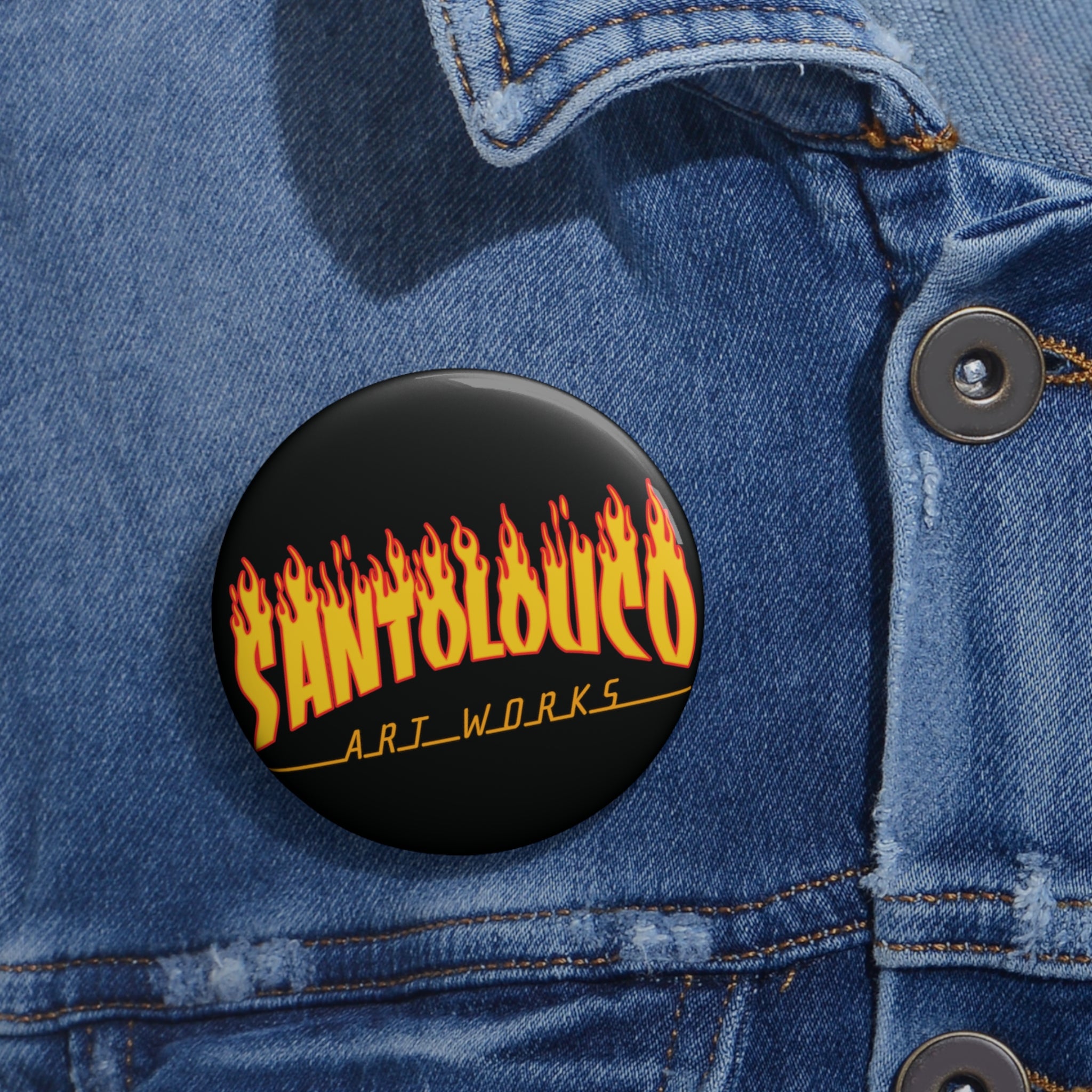 Pin Buttons - Santolouco On Fire